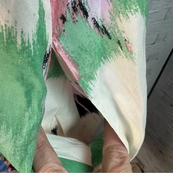 AVA & VIV mine Dress pastel colorful v-neck coastal spring Bohemian plus size - Picture 5 of 10